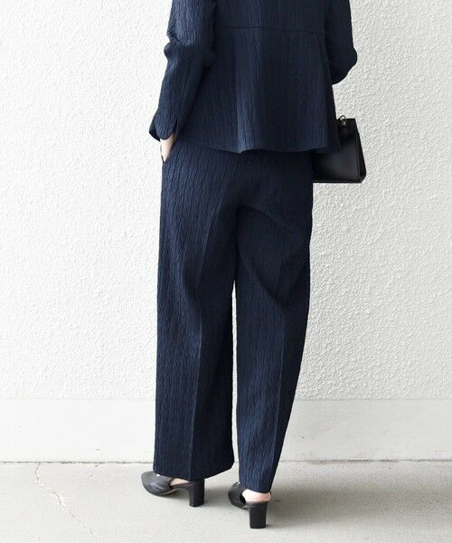 SHIPS / シップス その他パンツ | SHIPS any:〈手洗い可能〉ジャカード タック セミワイド パンツ［NAVY BLUE］ | 詳細20