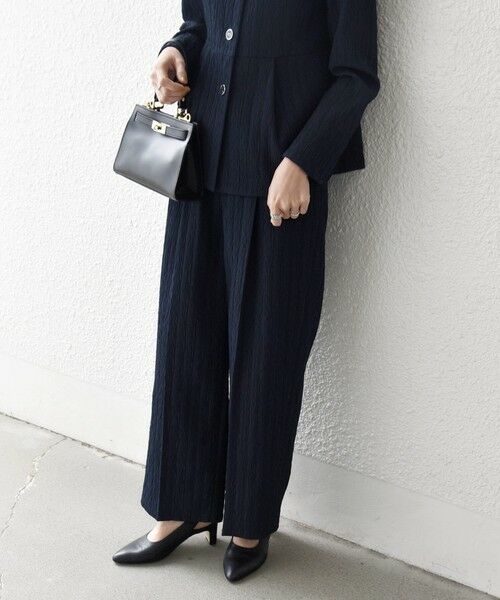 SHIPS / シップス その他パンツ | SHIPS any:〈手洗い可能〉ジャカード タック セミワイド パンツ［NAVY BLUE］ | 詳細21