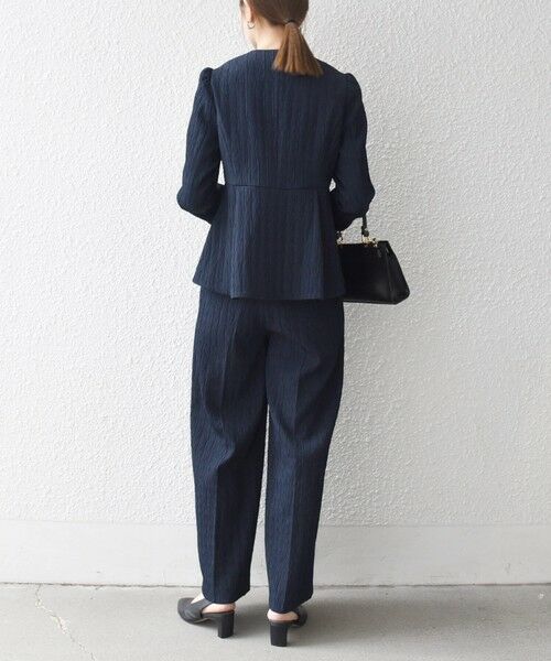 SHIPS / シップス その他パンツ | SHIPS any:〈手洗い可能〉ジャカード タック セミワイド パンツ［NAVY BLUE］ | 詳細17