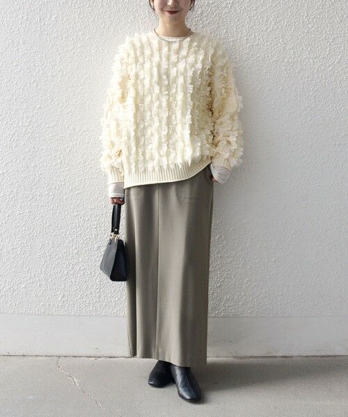 SHIPS / シップス ロング・マキシ丈スカート | SHIPS any:〈洗濯機可能〉ウォーム ストレッチ Iライン ベイカー スカート | 詳細1