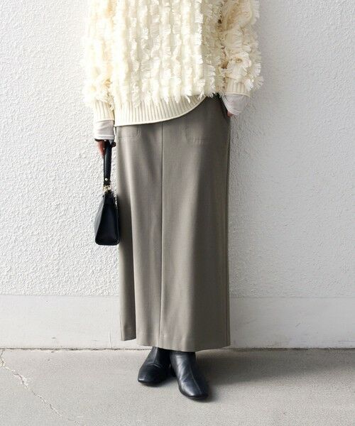 SHIPS / シップス ロング・マキシ丈スカート | SHIPS any:〈洗濯機可能〉ウォーム ストレッチ Iライン ベイカー スカート | 詳細3