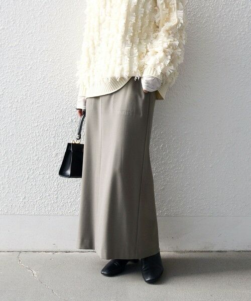 SHIPS / シップス ロング・マキシ丈スカート | SHIPS any:〈洗濯機可能〉ウォーム ストレッチ Iライン ベイカー スカート | 詳細4