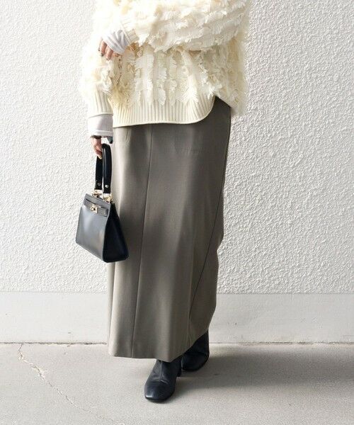 SHIPS / シップス ロング・マキシ丈スカート | SHIPS any:〈洗濯機可能〉ウォーム ストレッチ Iライン ベイカー スカート | 詳細5