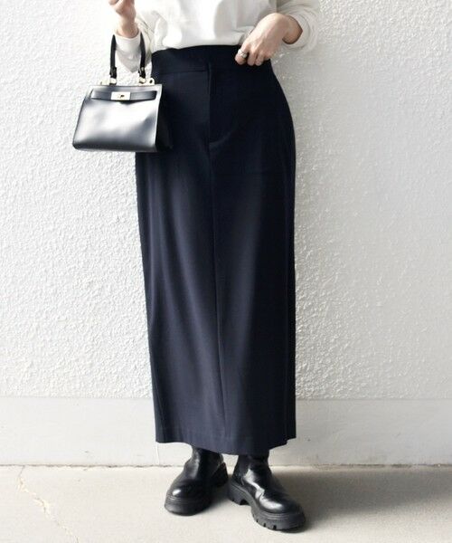 SHIPS / シップス ロング・マキシ丈スカート | SHIPS any:〈洗濯機可能〉ウォーム ストレッチ Iライン ベイカー スカート | 詳細21