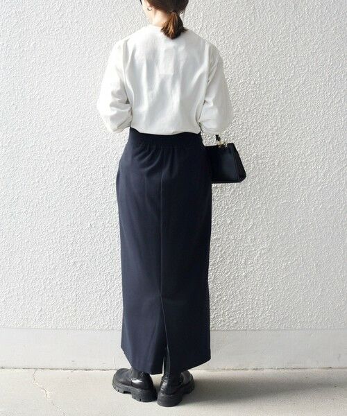 SHIPS / シップス ロング・マキシ丈スカート | SHIPS any:〈洗濯機可能〉ウォーム ストレッチ Iライン ベイカー スカート | 詳細20