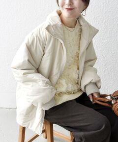 SHIPS / シップス ブルゾン | 【WEB限定】SHIPS any: 中綿 ダブル ジップ スタンド ブルゾン