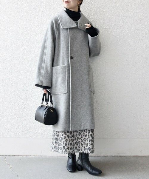 SHIPS / シップス その他アウター | SHIPS any: PURE WOOL スタンド ＆ ビッグカラー コート | 詳細1