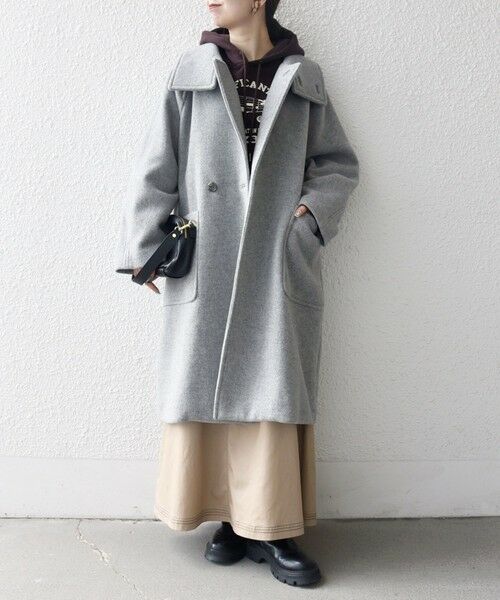 SHIPS / シップス その他アウター | SHIPS any: PURE WOOL スタンド ＆ ビッグカラー コート | 詳細12