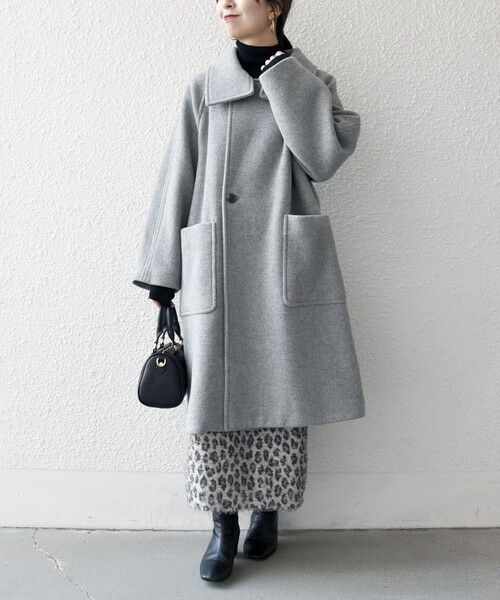 SHIPS / シップス その他アウター | SHIPS any: PURE WOOL スタンド ＆ ビッグカラー コート | 詳細7