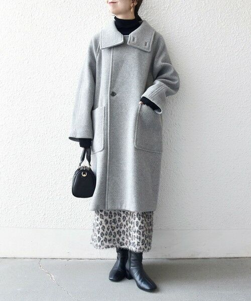 SHIPS / シップス その他アウター | SHIPS any: PURE WOOL スタンド ＆ ビッグカラー コート | 詳細9