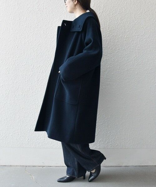 SHIPS / シップス その他アウター | SHIPS any: PURE WOOL スタンド ＆ ビッグカラー コート | 詳細28