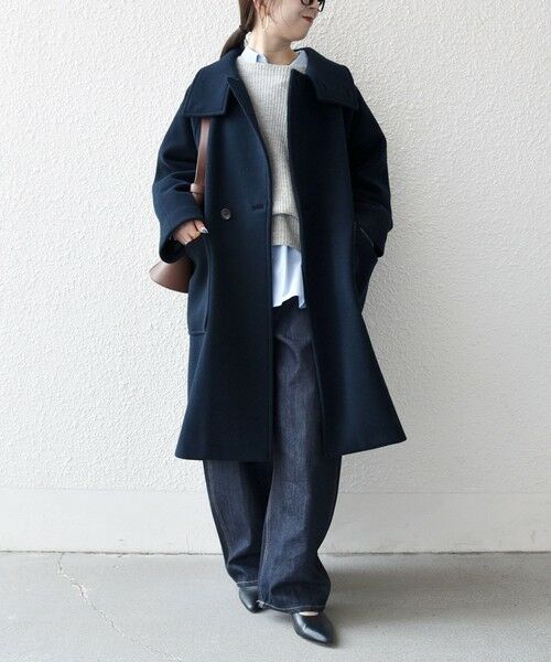 SHIPS / シップス その他アウター | SHIPS any: PURE WOOL スタンド ＆ ビッグカラー コート | 詳細30