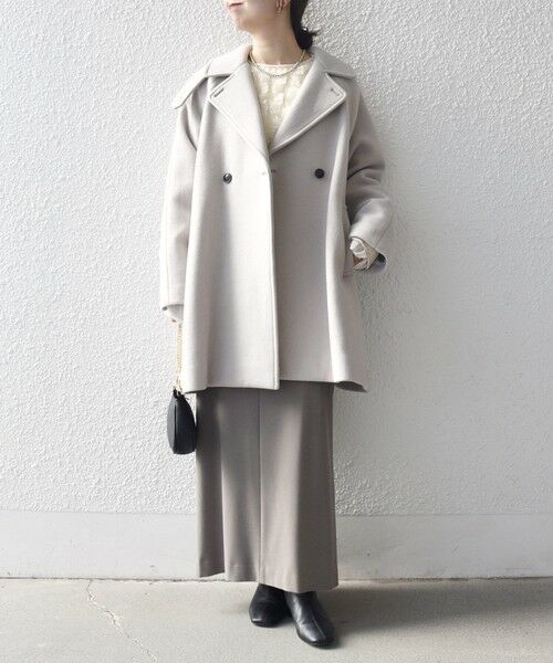 SHIPS / シップス その他アウター | 【WEB限定】SHIPS any: PURE WOOL スタンド & テーラード ハーフ コート | 詳細12