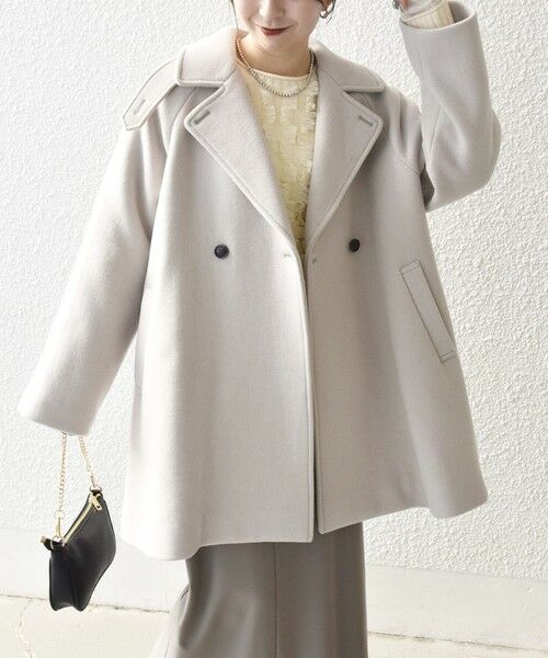 SHIPS / シップス その他アウター | 【WEB限定】SHIPS any: PURE WOOL スタンド & テーラード ハーフ コート | 詳細15