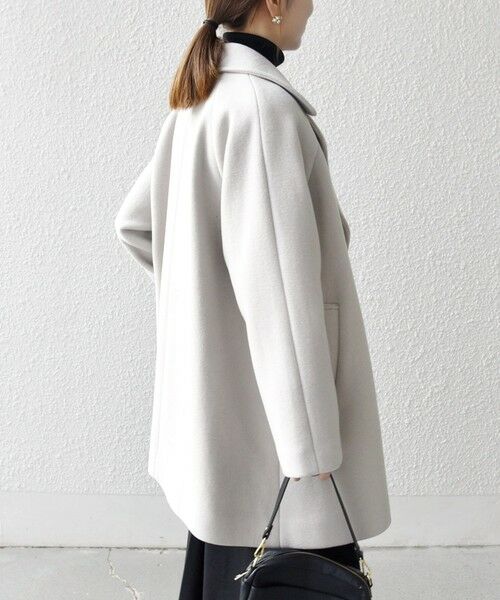 SHIPS / シップス その他アウター | 【WEB限定】SHIPS any: PURE WOOL スタンド & テーラード ハーフ コート | 詳細5