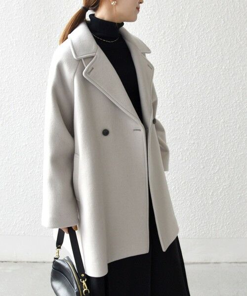 SHIPS / シップス その他アウター | 【WEB限定】SHIPS any: PURE WOOL スタンド & テーラード ハーフ コート | 詳細6