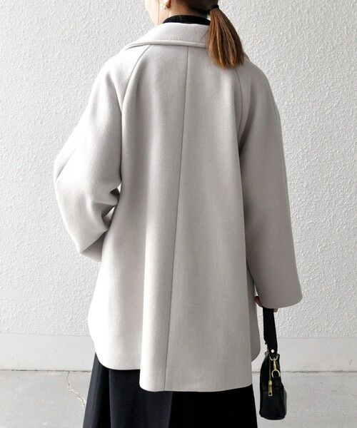 SHIPS / シップス その他アウター | 【WEB限定】SHIPS any: PURE WOOL スタンド & テーラード ハーフ コート | 詳細7