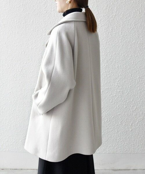 SHIPS / シップス その他アウター | 【WEB限定】SHIPS any: PURE WOOL スタンド & テーラード ハーフ コート | 詳細8