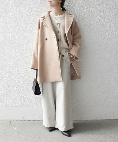 SHIPS / シップス その他アウター | 【WEB限定】SHIPS any: PURE WOOL スタンド & テーラード ハーフ コート | 詳細18