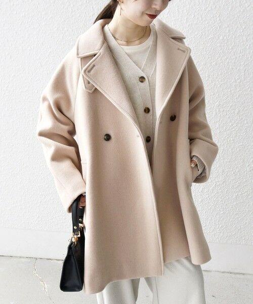 SHIPS / シップス その他アウター | 【WEB限定】SHIPS any: PURE WOOL スタンド & テーラード ハーフ コート | 詳細20