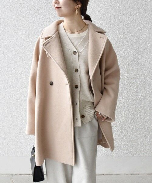 SHIPS / シップス その他アウター | 【WEB限定】SHIPS any: PURE WOOL スタンド & テーラード ハーフ コート | 詳細22