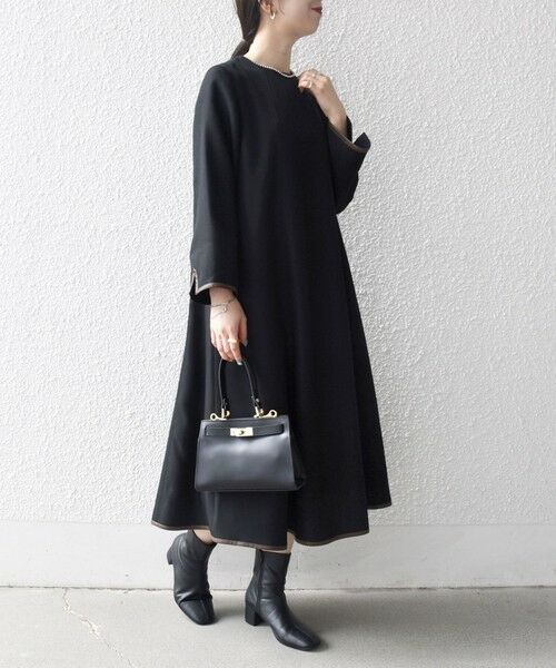 SHIPS / シップス ロング・マキシ丈ワンピース | SHIPS any: ヘリンボーン パイピング フレア ワンピース | 詳細5