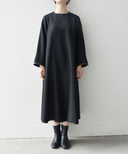 SHIPS / シップス ロング・マキシ丈ワンピース | SHIPS any: ヘリンボーン パイピング フレア ワンピース | 詳細8