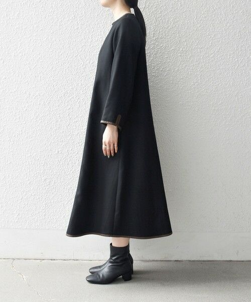SHIPS / シップス ロング・マキシ丈ワンピース | SHIPS any: ヘリンボーン パイピング フレア ワンピース | 詳細9