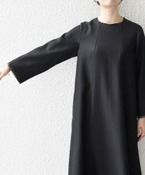 SHIPS / シップス ロング・マキシ丈ワンピース | SHIPS any: ヘリンボーン パイピング フレア ワンピース | 詳細11