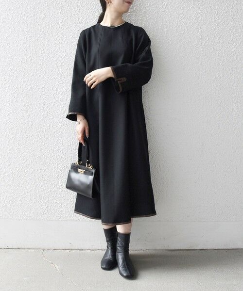 SHIPS / シップス ロング・マキシ丈ワンピース | SHIPS any: ヘリンボーン パイピング フレア ワンピース | 詳細2