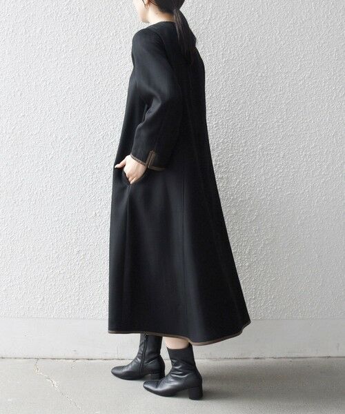 SHIPS / シップス ロング・マキシ丈ワンピース | SHIPS any: ヘリンボーン パイピング フレア ワンピース | 詳細4