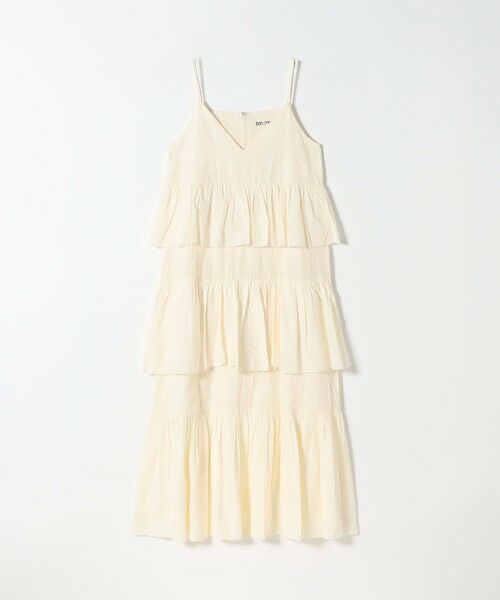 SHIPS / シップス ロング・マキシ丈ワンピース | bon_meur:〈洗濯機可能〉ロゴ エンブロイダリー ティアード キャミ ワンピース | 詳細5