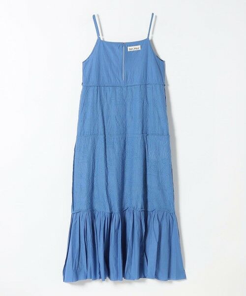 SHIPS / シップス ロング・マキシ丈ワンピース | bon_meur:〈洗濯機可能〉ロゴ エンブロイダリー ティアード キャミ ワンピース | 詳細25