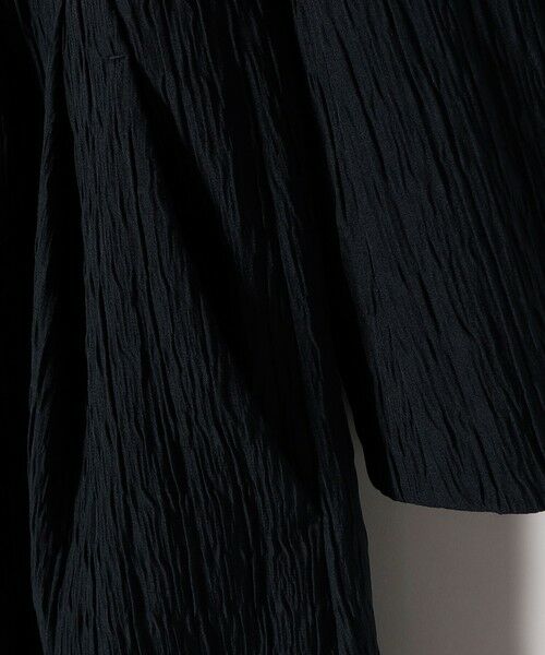 SHIPS / シップス ロング・マキシ丈ワンピース | 《予約》SHIPS any:〈手洗い可能〉ジャカード ウエスト タック ノーカラー ワンピース［NAVY BLUE］ | 詳細26