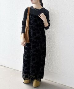 SHIPS / シップス ロング・マキシ丈ワンピース | SHIPS any:〈手洗い可能〉フラワー オパール ロング キャミワンピース