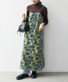 SHIPS / シップス ロング・マキシ丈ワンピース | SHIPS any:〈手洗い可能〉フラワー オパール ロング キャミワンピース