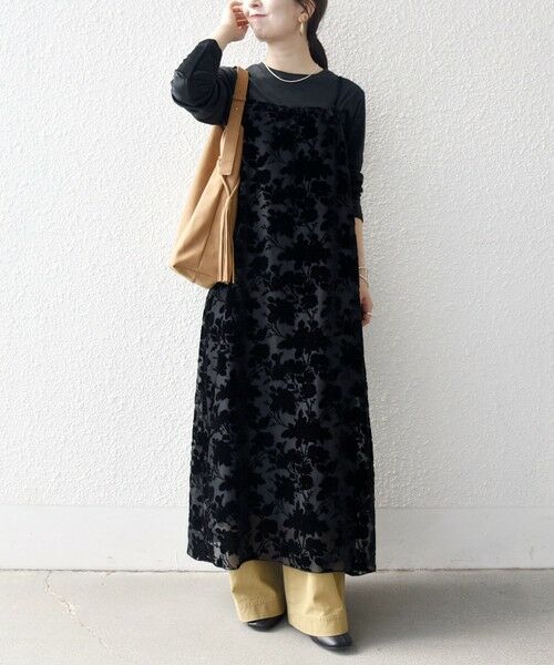 SHIPS / シップス ロング・マキシ丈ワンピース | SHIPS any:〈手洗い可能〉フラワー オパール ロング キャミワンピース | 詳細1
