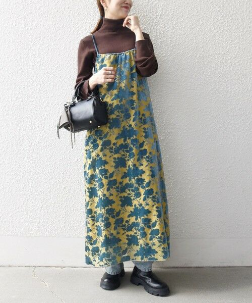 SHIPS / シップス ロング・マキシ丈ワンピース | SHIPS any:〈手洗い可能〉フラワー オパール ロング キャミワンピース | 詳細15