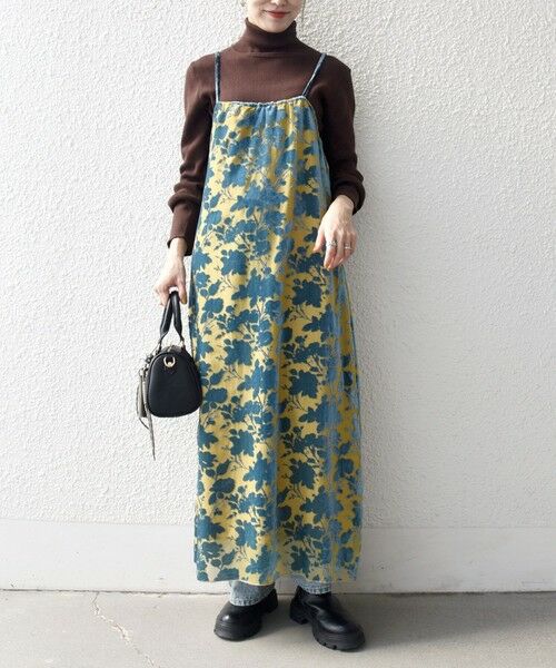 SHIPS / シップス ロング・マキシ丈ワンピース | SHIPS any:〈手洗い可能〉フラワー オパール ロング キャミワンピース | 詳細10