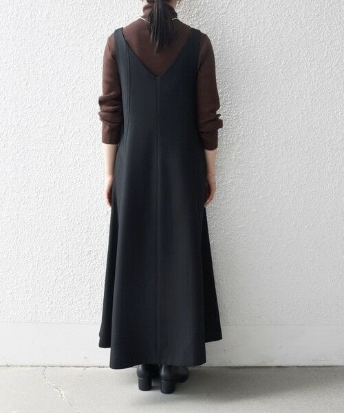 SHIPS / シップス ロング・マキシ丈ワンピース | SHIPS any: ヘリンボーン パイピング フレア ジャンパースカート | 詳細10