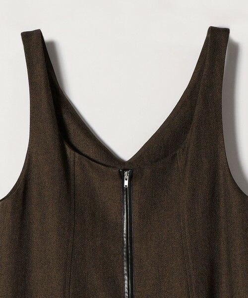 SHIPS / シップス ロング・マキシ丈ワンピース | SHIPS any: ヘリンボーン パイピング フレア ジャンパースカート | 詳細18