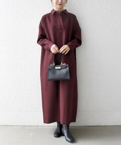 SHIPS / シップス ロング・マキシ丈ワンピース | SHIPS any:〈洗濯機可能〉サージ スキッパー シャツ ワンピース