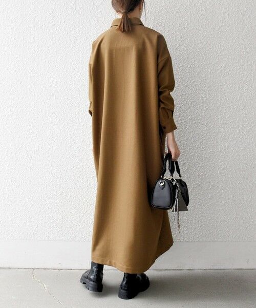 SHIPS / シップス ロング・マキシ丈ワンピース | SHIPS any:〈洗濯機可能〉サージ スキッパー シャツ ワンピース | 詳細19