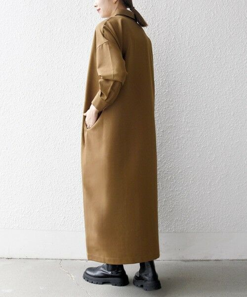 SHIPS / シップス ロング・マキシ丈ワンピース | SHIPS any:〈洗濯機可能〉サージ スキッパー シャツ ワンピース | 詳細20