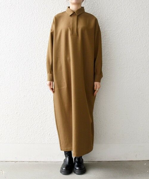 SHIPS / シップス ロング・マキシ丈ワンピース | SHIPS any:〈洗濯機可能〉サージ スキッパー シャツ ワンピース | 詳細26