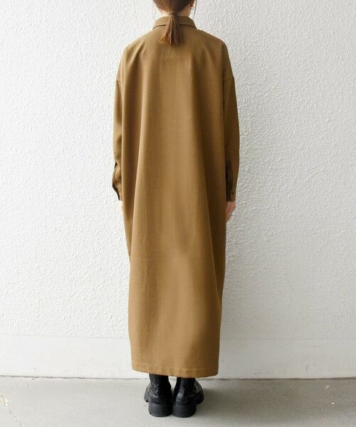 SHIPS / シップス ロング・マキシ丈ワンピース | SHIPS any:〈洗濯機可能〉サージ スキッパー シャツ ワンピース | 詳細28