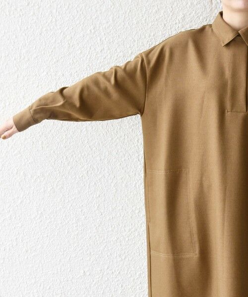 SHIPS / シップス ロング・マキシ丈ワンピース | SHIPS any:〈洗濯機可能〉サージ スキッパー シャツ ワンピース | 詳細29