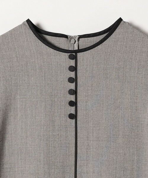 SHIPS / シップス ロング・マキシ丈ワンピース | SHIPS any: ウーステッド パイピング ボタン ロングスリーブ フレア ワンピース | 詳細12