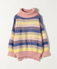 SHIPS / シップス ニット・セーター | CARA＆THE SKY:〈洗濯機可能〉マルチボーダー タートルネック ニット プルオーバー