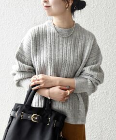 SHIPS / シップス ニット・セーター | 《一部追加予約》SHIPS any: リブ タック編み クルーネック ボタン ニット プルオーバー